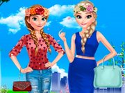 Anna and Elsa Spring Day