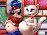Lady And Kitty Pregnant BFFs
