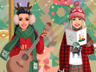 Carolling with friends