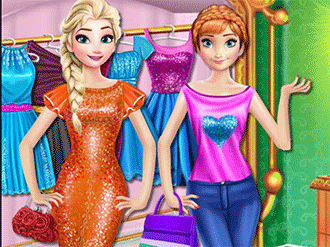 Elsa and Anna Shopping Time