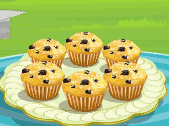 Baby Hazel Baking Blueberry Muffins
