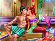 The mermaid is very excited because she has a date with the prince! After she gets ready, go into th