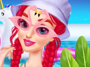In this online makeover game, Elsa and Ariel have prepared some girly-girl summer activities that yo