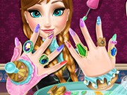 Winter is over and it's time for princess Anna to get a hands spa treatment and a manicure that matc