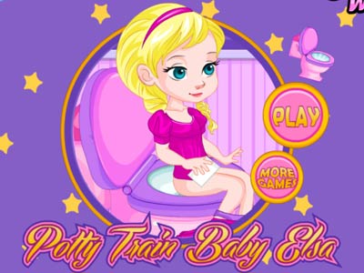 Baby Elsa's Potty Train
