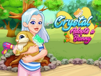 Help Crystal take care of the lost bunny she found. She needs you to care for him, clean him and fee