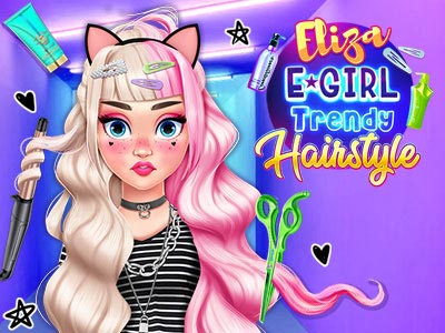 Eliza is in the mood for a new trendy hairstyle. She wants to try the E Girl style. Will you be her 