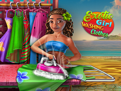 Have a wonderful time with Exotic Girl by joining her on laundry day! Separate the white clothes fro