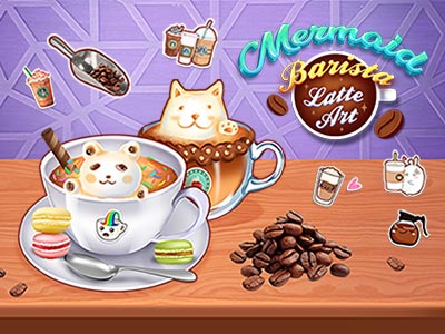 Mermaid's love for coffee is infinite! Join her in this new awesome adventure and prepare a hot amer