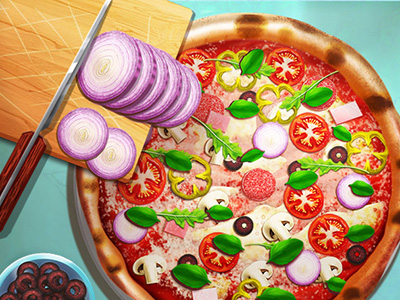 Be a true chef in this brand new cooking game! Everybody loves pizza so start the recipe by chopping