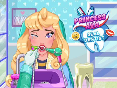 Oh no, it looks like Princess Ava has a cavity! Time to be her dentist, brush her teeth and get her 