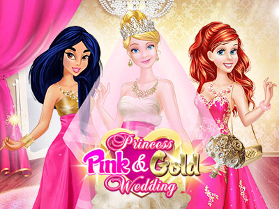 Princess Pink And Gold Wedding Game on 