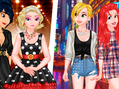 What will you choose: high fashion or street style? Try both with our princesses! First try somethin
