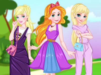 The princesses are waiting for their favorite fashion adviser to join them in and carefully take car