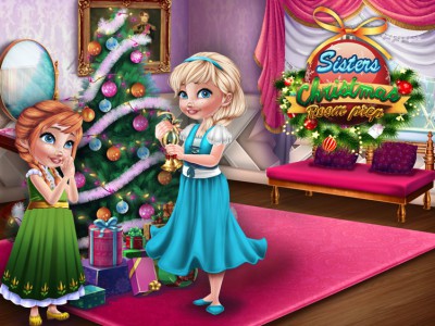 Pregătirea camerei de Crăciun Sisters: Alăturați-vă adorabilului duo, Elsa și Anna, în căuta