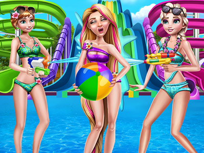 Today is a great sunny day and our beautiful princesses decided to visit the water park.To look grea